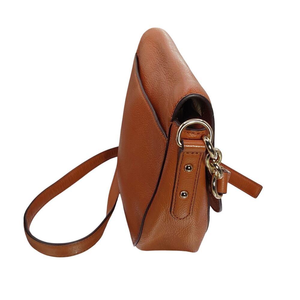 Kate Spade New York Brown Pebbled Leather Crossbody Saddle Bag EUC - Picture 4 of 12